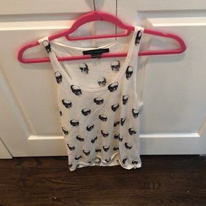 Skull cashmere racer back tank